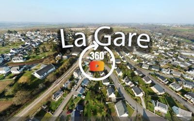 Châteaulin vue de la gare à 360°