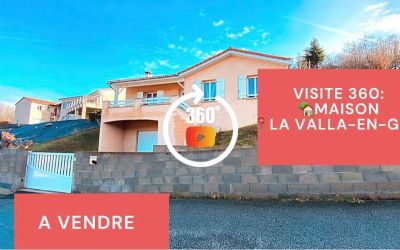 Visite virtuelle: maison de type F4, terrasses, terrain, La Valla en Gier