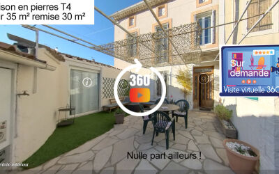 Maison de village 3 faces 130 m² + cour et garage