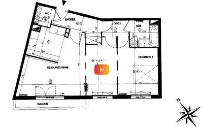 Appartement 3 pièces et parking Antony Secteur Descartes RER C